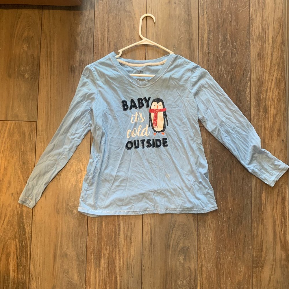 Baby it's cold outside pj shirt